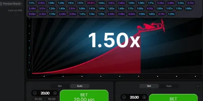 Captura de pantalla de Playuzu Casino - Interfaz de Aviator